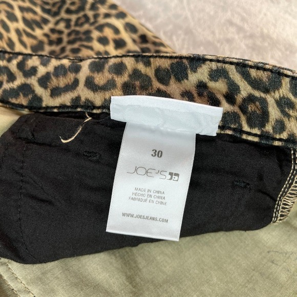 JOE'S JEANS The Callie High Rise Crop Bootcut Leopard Print Statement Jeans 30 - Picture 3 of 9